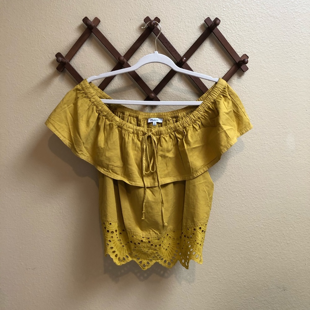 Adorable Madewell cropped off the shoulder blouse